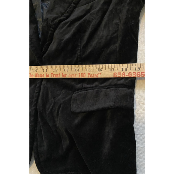 Friotto Velvet Blazer Womens Size 10 Black Career Suit Jacket Soft Sports Coat - Picture 10 of 13